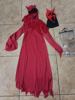 Child Red Devil Ghostface Scream Costume Size Medium 8-10 ( Brand New, Never Used ) For $25