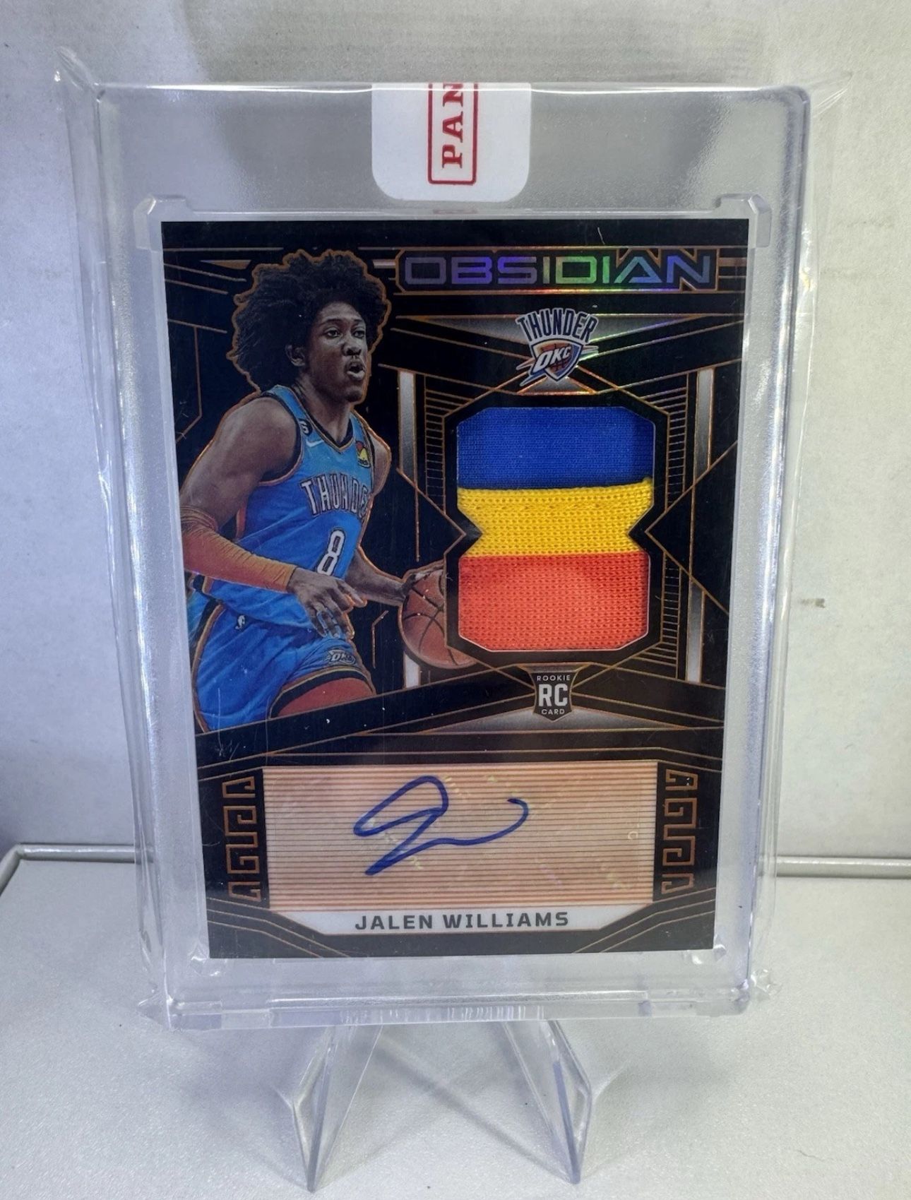 2022-23 Jalen Williams Obsidian Orange Etch RPA /35