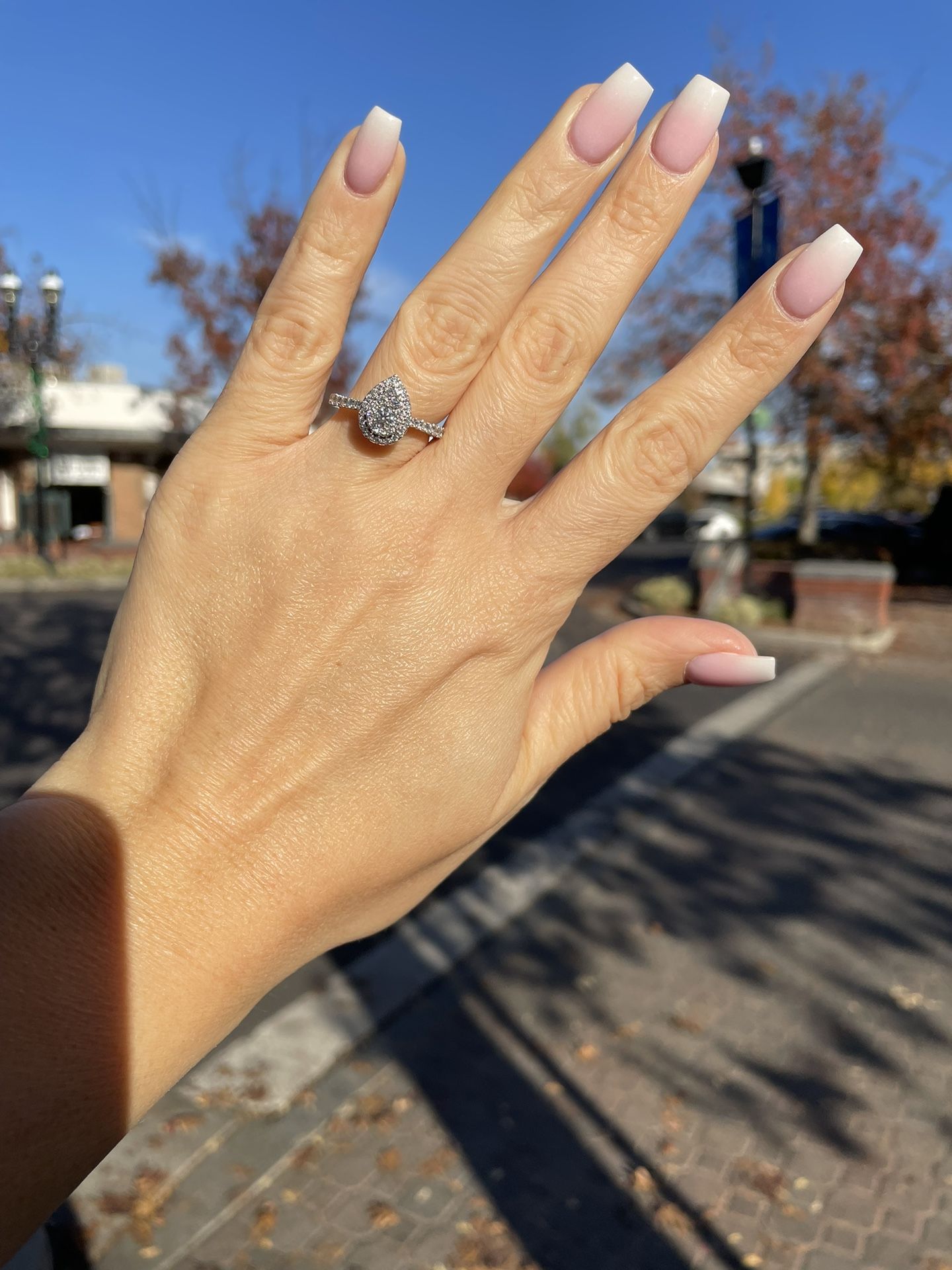 $1195 10K Gold Natural Diamonds Gorgeous Engagement Wedding