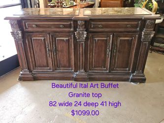 Italian Art Buffet with Granite Top We are located at 2811 East Bell road. Another Time Around Furniture.