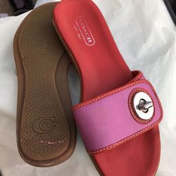 Great condition coach sandals leather $15