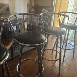 4 Antique Barstools 