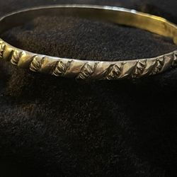 Vintage Sterling Silver Bangle Bracelet 