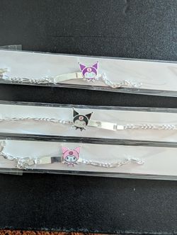 Silver .925 Kuromi Bracelet  For Girls 