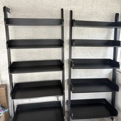Black Storage shelves - Set of 2 (Very sturdy) 