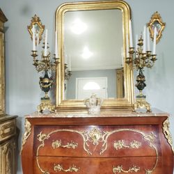 Amazing antique Louis Philippe Mirror From France Circa 1890 44 1/2 H 31 W 