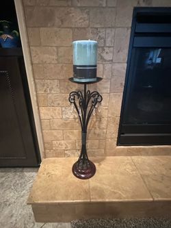 IRON CANDLE HOLDER