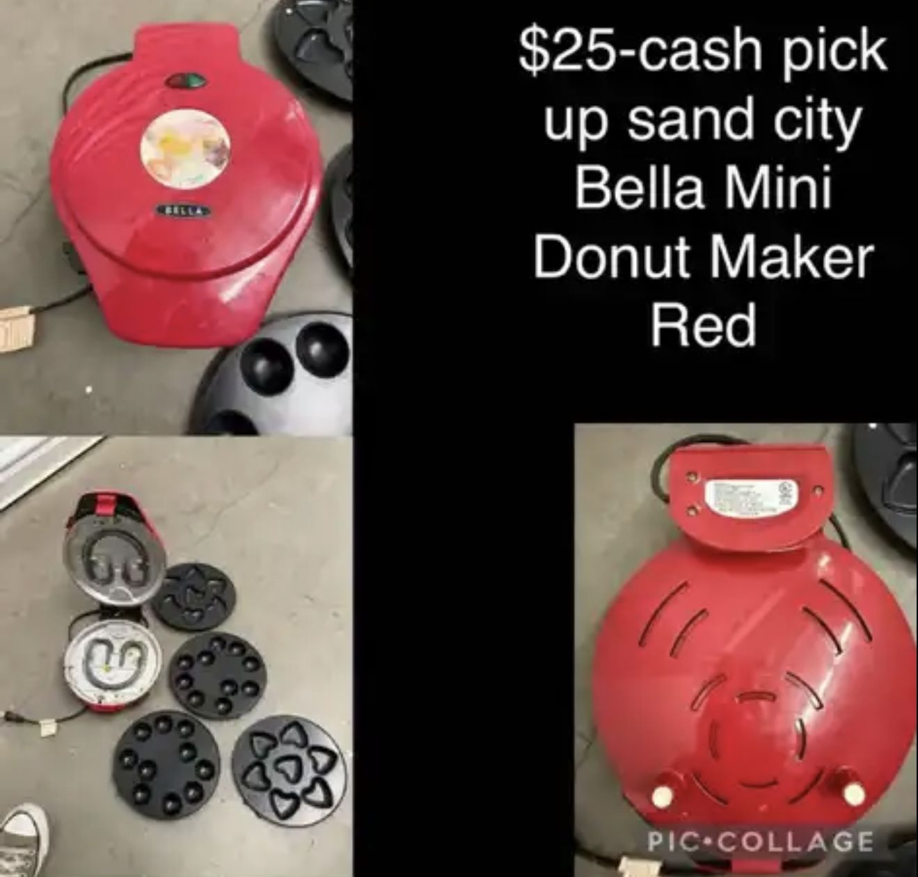 $25 Red Bella Mini Donut Maker