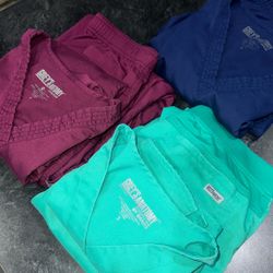 Lot Of 3 Sets Of Grey’s Anatomy Scrubs Size S