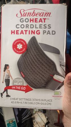 Sunbeam go heat pad cordless