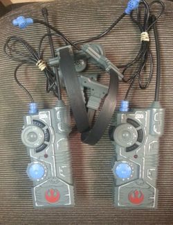 1997 Star Wars REBEL ALLIANCE WALKIE TALKIES Headset TIGER Electronics Tested