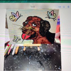 Puppy And Butterflies