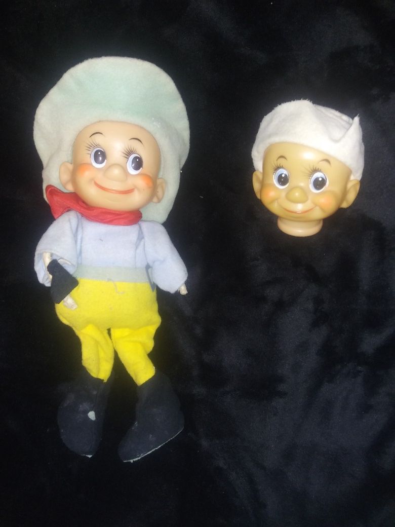Vintage Doll and Doll head
