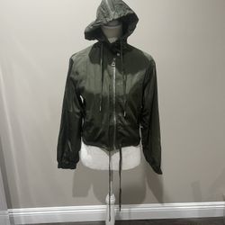 Green bomber jackets with Hoodie