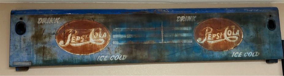 Vintage 1950’s Embossed Pepsi Cola sign