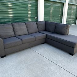 FREE DELIVERY | Grey L Sectional Sofa 