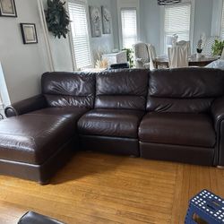 Genuine, Leather Sofa