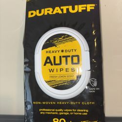 Duratuff Heavy Duty Auto Wipes Large 80 Ct