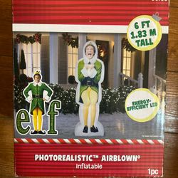 Giant Lighted ELF blow Up - Indoor Or Outdoor Use 