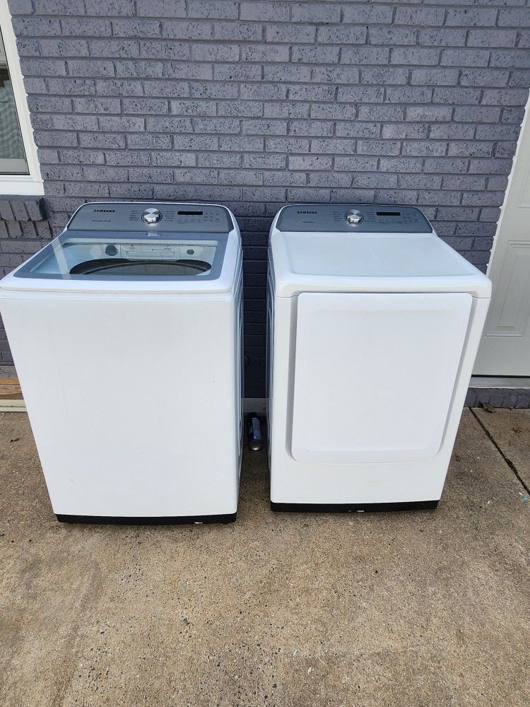 SAMSUNG TOP LOAD WASHER AND DRYER
