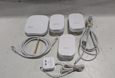 Eero Pro B010001 2nd Gen Mesh WiFi Router w 3 Eero Beacon D010001 Wifi Extenders