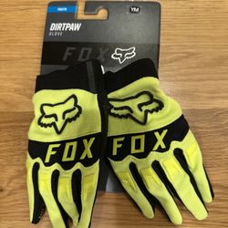 Fox Mountain Biking Gloves Youth Medium New Never Used