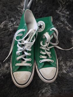 Green converse mens size 7