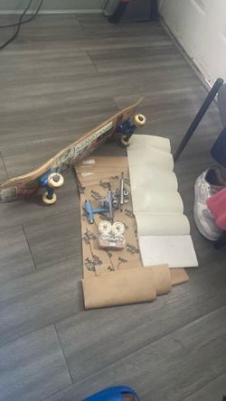 Clear Mob grip tape and used board kit