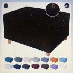 Ottoman Slipcover Dark Coffee