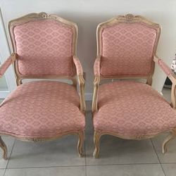 Beautiful Pair Of Antique Restored Arm Chairs