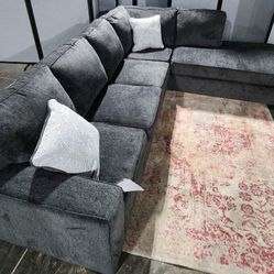 New | L Shape Cozy Deep Seating Sectional Couch With Chaise| Light Color Optional @ Sameday Delivery 🚚