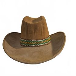 Tan Cowboy Hat with Zigzag Band