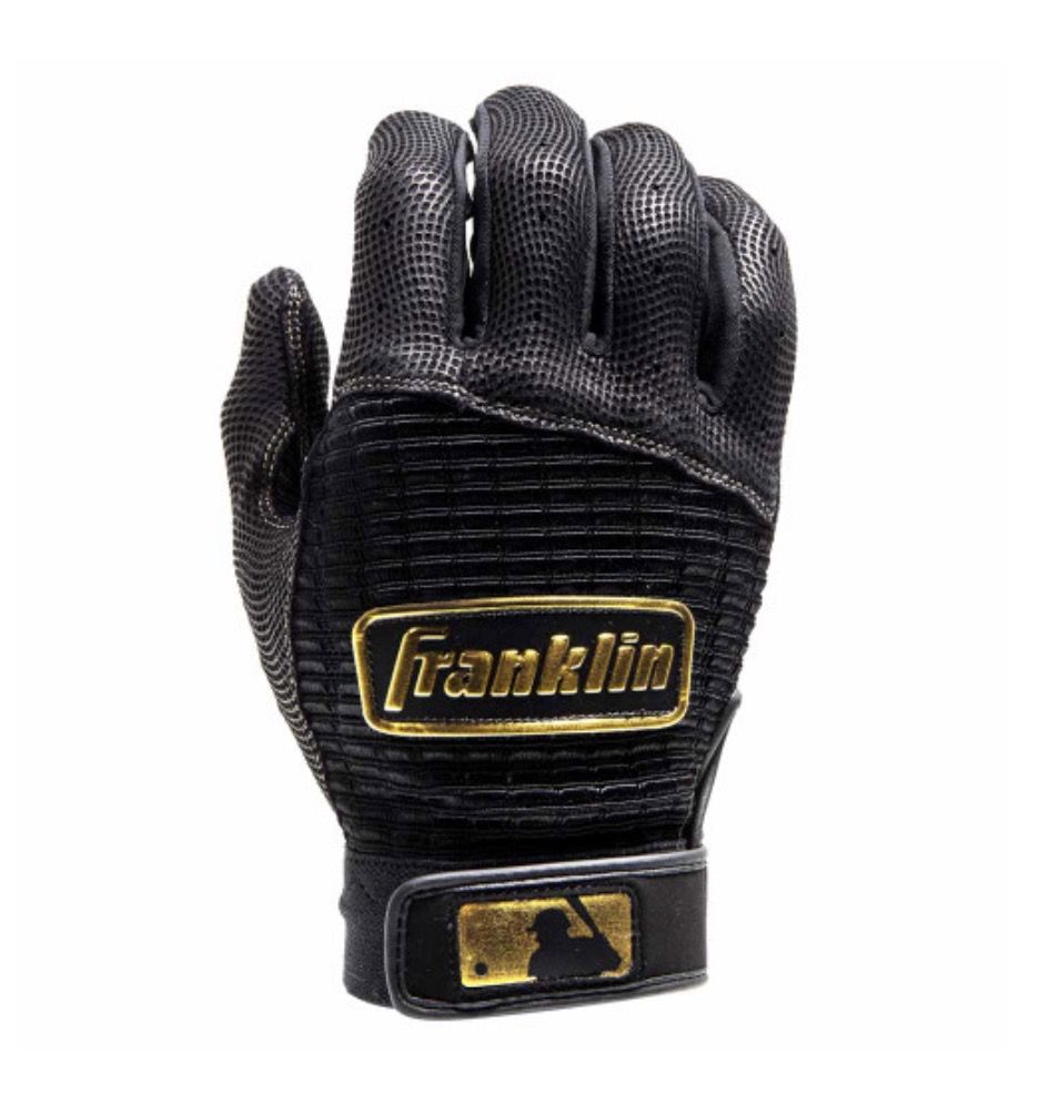 Franklin Pro Classic Gold YouthSM Batting Gloves Black Gold BaseballSoftball New
