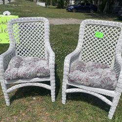 Pair Of Wicker Chairs 