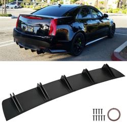 Rear diffuser fins bumper lip splitter spoiler