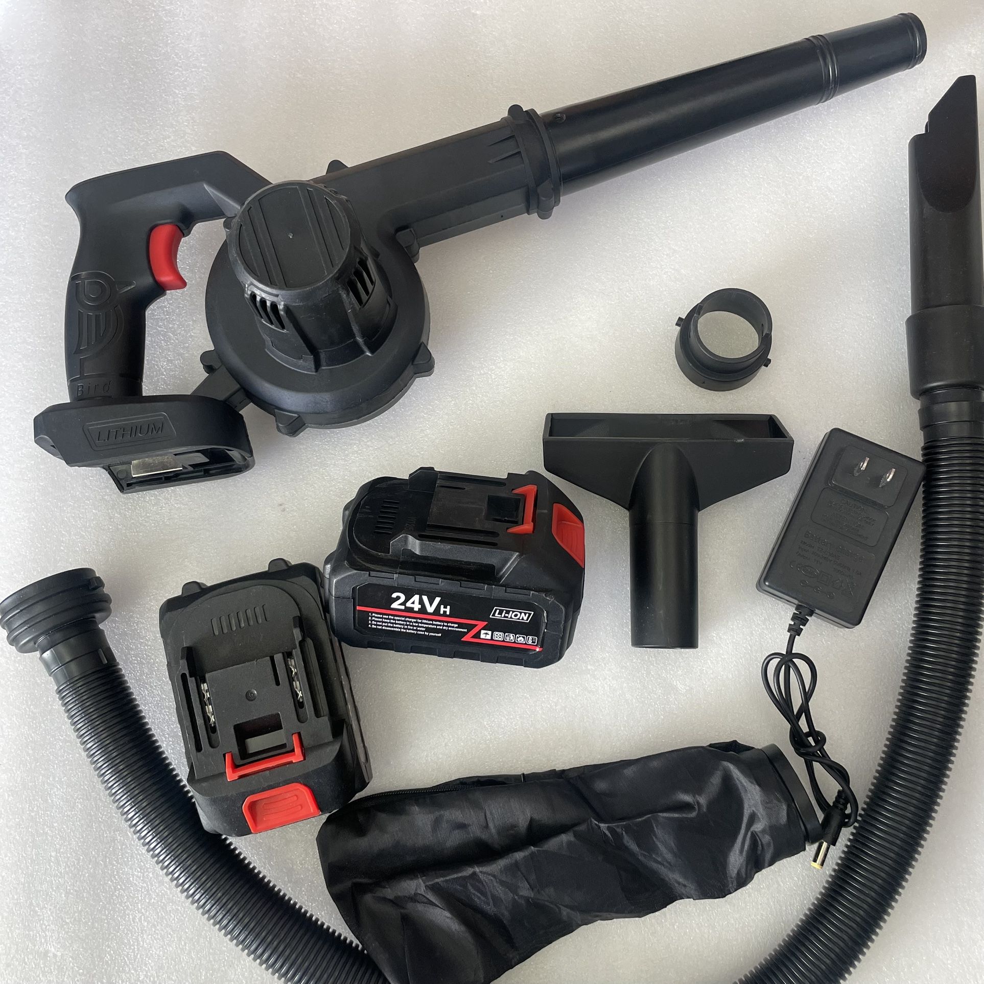 Leaf Blower Cordless, Mini Handheld Leaf Blower Electric 24V with 2 Pack Battery and Charger