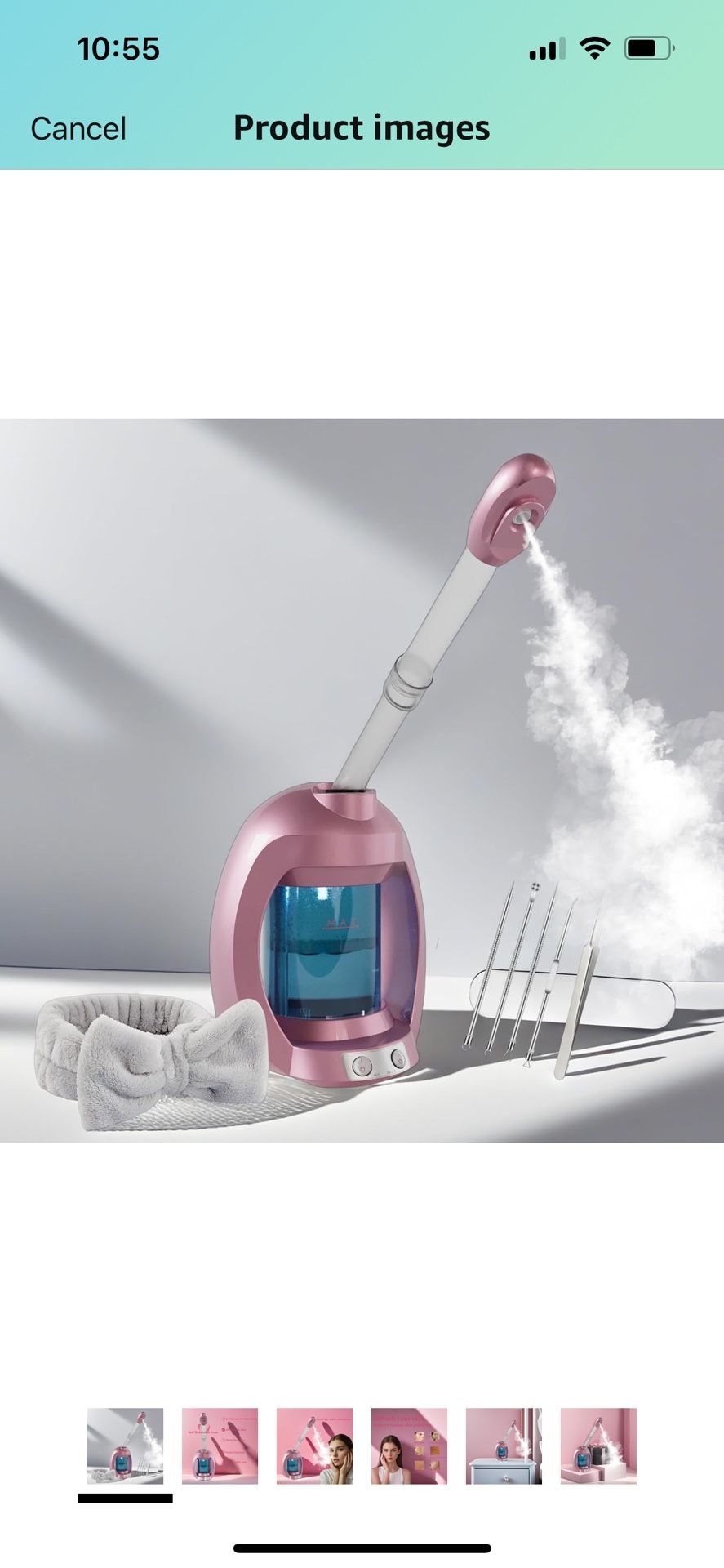  Face Steamer for Facial Deep Cleaning, Pink Hair Steamer Facial Steamer Professional, Facial Steamers for Home Facial Spa.