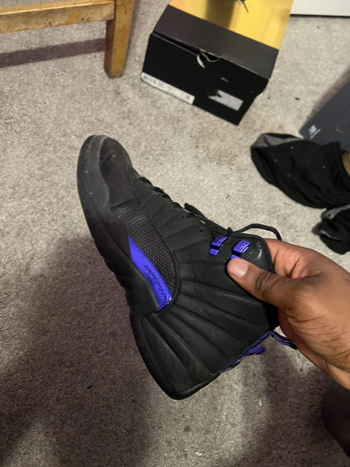Purple Matalics Jordan Retro 12s 
