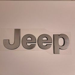 HUGE Jeep Emblem Logo Badge Silver 14" Inches Wide 