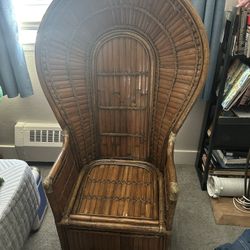Rattan Chair Tiki boho In Great Condition 