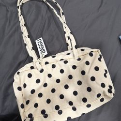 Baggu Bowler Polka Dot Cream