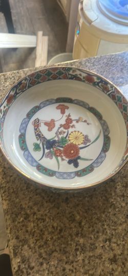 Hand-Painted Floral Porcelain Bowl