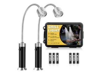 Barbecue Grill Lights, Grilling Gifts for Men Dad, BBQ Grill Accessories for Outdoor, Grill Lamps with Magnetic Base, Super Bright LED, 360 Degree Fle