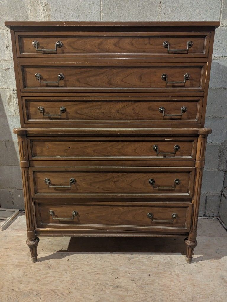 ANTIQUE! National MT. Airy Solid Cherry Wood Chest Dresser For Sale!