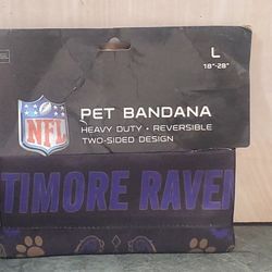 @CHV.  Large L Ravens Pet Dog PITBULL bandana  18"-28" 