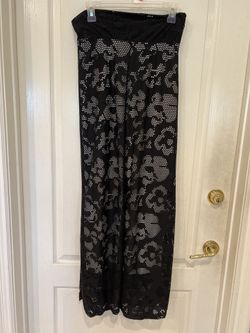 NWT Coin 1804 Black Lace Maxi Skirt ā Size Small