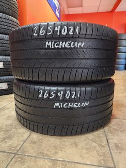 265 40ZR 21 MICHELIN PILOT SPORT TIRES 2654021 USED TIRES (PAIR) MOUNT BALANCE INCLUDED