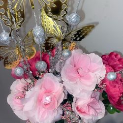 Mothers Day Artificial Flowers With Potpourri 