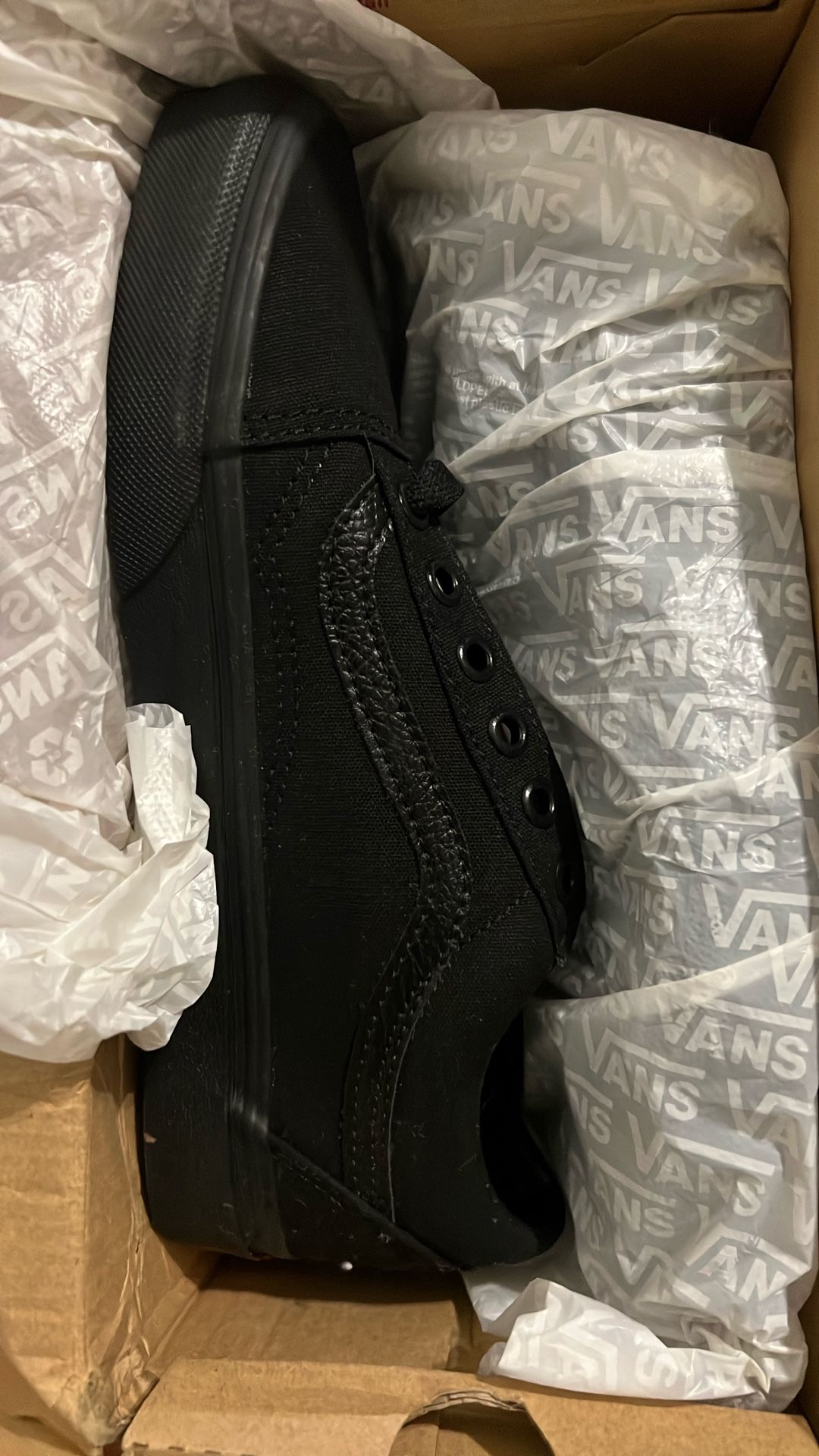 All Black Vans 6.5 Women's