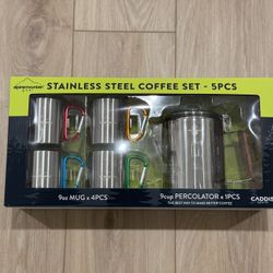 Alpine Mountain Stainless Steel Coffee Set